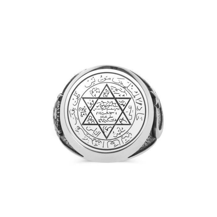 Turkish 925 Sterling Silver no stone Solomon/'s Seal Mens Mans Ring ALL SİZE us3